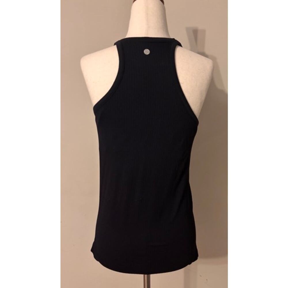 Zella Black Ribbed Tank Top Built In Bra Large - Picture 5 of 9